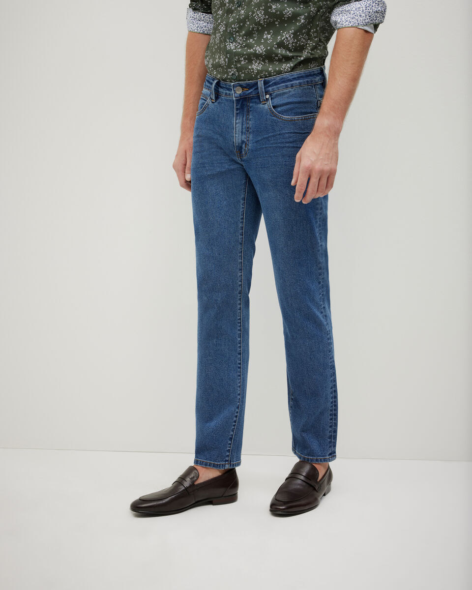 Better Denim Straight Leg Jeans, Mid Indigo, hi-res